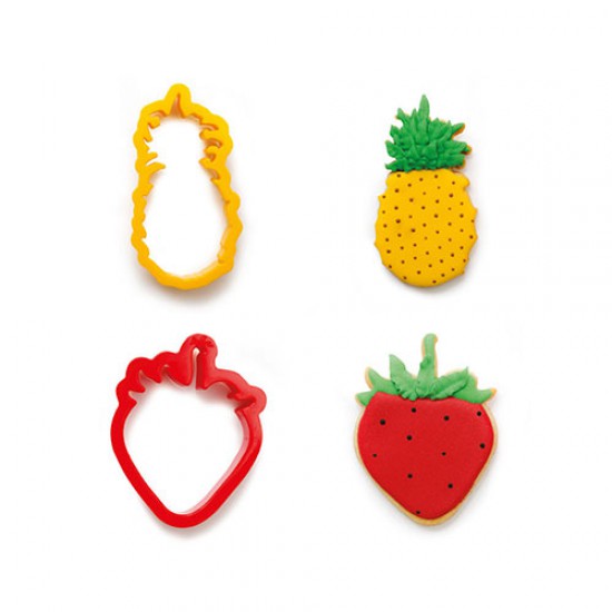 Κουπάτ Φράουλα και Ανανάς Σετ 2 Τεμ (Pineapple ans Strawberry) - Decora