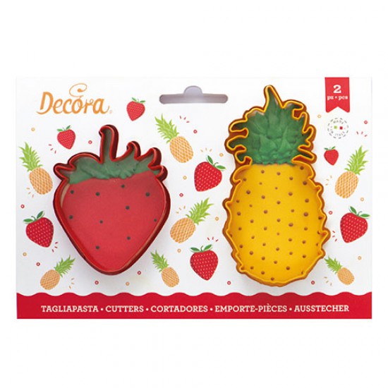 Κουπάτ Φράουλα και Ανανάς Σετ 2 Τεμ (Pineapple ans Strawberry) - Decora