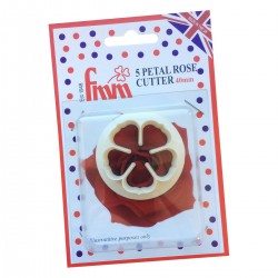 Κουπάτ της FMM 5φυλλο τριαντάφυλλο 4εκ. (5 Petal Rose Cutter)