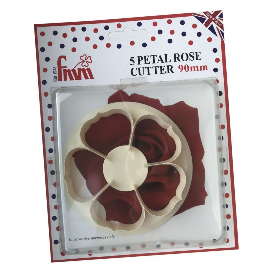 Κουπάτ της FMM 5φυλλο τριαντάφυλλο 9εκ. (5 Petal Rose Cutter)