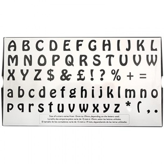Αλφάβητο Κουπατ Κεφαλαία - Πεζά -  64 χαρακτήρες - Ύψος 16 mm, και 12mm