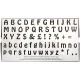 Αλφάβητο Κουπατ Κεφαλαία - Πεζά -  64 χαρακτήρες - Ύψος 16 mm, και 12mm