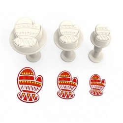 Γάντια Σετ Κουπάτ με έμβολο 3τεμ. (2,  3,  4εκ.) της Cake Art