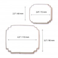 Κουπάτ μεταλλικά για μπισκότα και πλακέτες Σχέδιο-5 - Σετ 2 τεμ. της PME