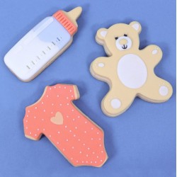 NEW BABY - Σετ 3 κουπάτ Μεταλλικά  -PME