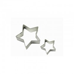 Σετ 2 Τεμ. Αστέρια μεταλλικά κουπατ της PME 9 x 6εκ, & 5 x 3,5εκ