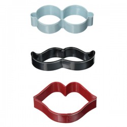 Παπιγιόν - Μουστάκι - Χείλη Κουπατ Σετ 3 τεμ. 