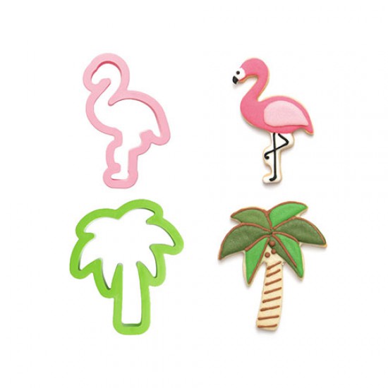 Κουπάτ Φοίνικας και Φλαμίνγκο Σετ 2 Τεμ (Flamingo and Palm) - Decora