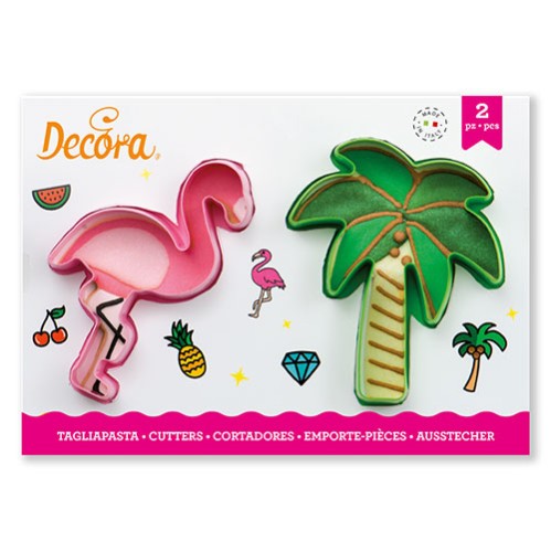 Κουπάτ Φοίνικας και Φλαμίνγκο Σετ 2 Τεμ (Flamingo and Palm) - Decora
