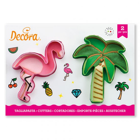 Κουπάτ Φοίνικας και Φλαμίνγκο Σετ 2 Τεμ (Flamingo and Palm) - Decora