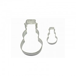 Σετ 2 Τεμ. Χιονάνθρωπος μεταλλικά κουπατ της PME 9.5 x 5.5εκ, & 2.5 x 4.5εκ 