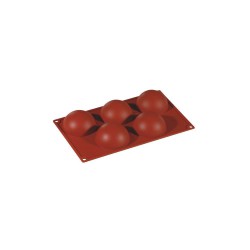 Φόρμα σιλικόνης για 5 Ημισφαίρια Φ80 x 40 Χιλ.-134ml -Pavoni