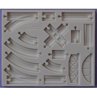 Καλούπι Ζαχαρόπαστας Βασικό κομμάτι Τραίνου της Alphabet Moulds (Train track basic)