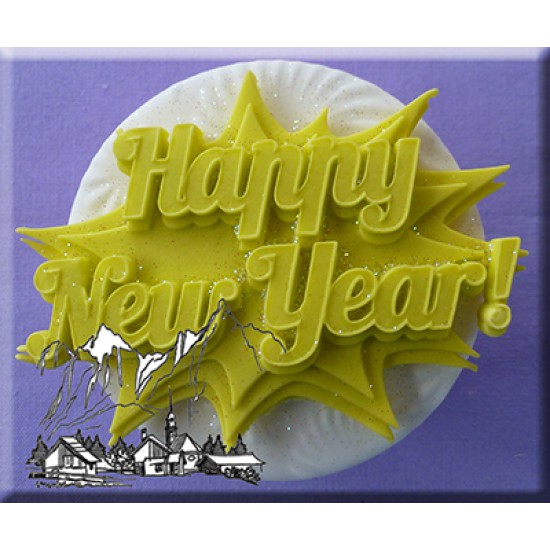 Καλούπι Σιλικόνης "Ευτυχισμένο το νέο έτος" (Happy New Year) της Alphabet Moulds