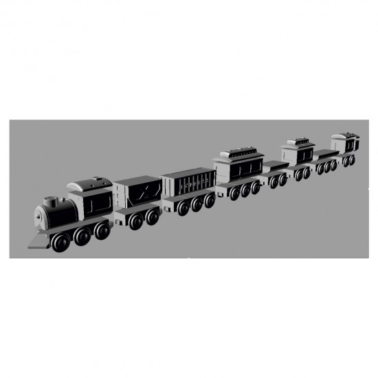 Καλούπι Ζαχαρόπαστας Τρένο με βαγόνια της Alphabet Moulds (Train with carriages)