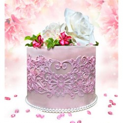 Kαλούπι Δαντέλας Κρυμμένη Καρδιά της Crystal Candy 35x12cm 