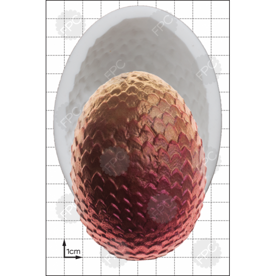 X-LARGE Αυγό Δράκου - Καλούπι για Ζαχαρόπαστα - Σοκολάτα της FPC