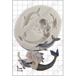 Γοργόνα και Δελφίνι  - Καλούπι Σιλικόνης της FPC