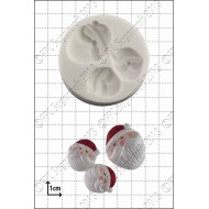 Μίνι Πρόσωπα Άγιος Βασίλης - Καλούπι για Ζαχαρόπαστα - Σοκολάτα της FPC - Mini Santa Faces