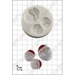 Μίνι Πρόσωπα Άγιος Βασίλης - Καλούπι για Ζαχαρόπαστα - Σοκολάτα της FPC - Mini Santa Faces