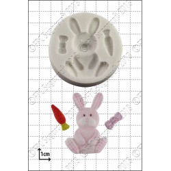 Λαγουδάκι με Καρότο και Φιόγκο - Καλούπι Σιλικόνης της FPC