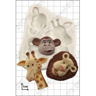 Ζωάκια της Ζούγκλας - Καλούπι για Ζαχαρόπαστα - Σοκολάτα της FPC- Safari Animals