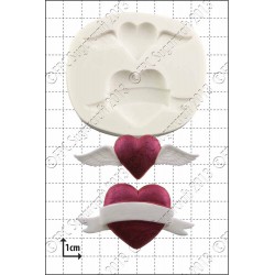 Καρδιές του Αγίου Βαλεντίνου - Καλούπι για Ζαχαρόπαστα - Σοκολάτα της FPC- Valentine Hearts