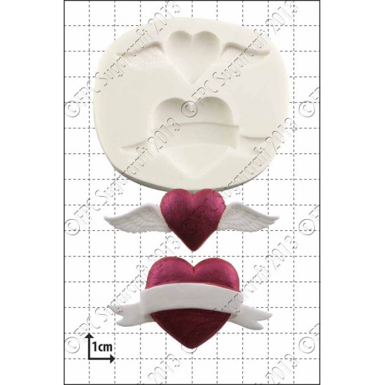 Καρδιές του Αγίου Βαλεντίνου - Καλούπι για Ζαχαρόπαστα - Σοκολάτα της FPC- Valentine Hearts