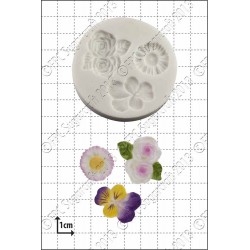 Μαργαρίτα, Τριαντάφυλλο και Βιόλα - Καλούπι Σιλικόνης - FPC