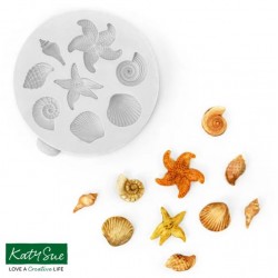 Kοχύλια και Αστερίες Μινιατούρες - Καλούπι σιλικόνης της Katy Sue 