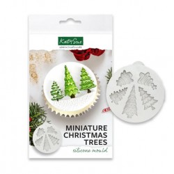 Χριστουγεννιάτικα Δέντρα μικρά - Καλούπι Σιλικόνης της Katy Sue -  (Miniature Christmas Trees)