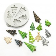 Χριστουγεννιάτικα Δέντρα μικρά - Καλούπι Σιλικόνης της Katy Sue -  (Miniature Christmas Trees)