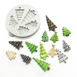 Χριστουγεννιάτικα Δέντρα μικρά - Καλούπι Σιλικόνης της Katy Sue -  (Miniature Christmas Trees)