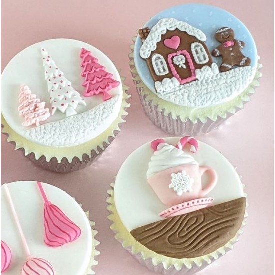 Χριστουγεννιάτικα Δέντρα μικρά - Καλούπι Σιλικόνης της Katy Sue -  (Miniature Christmas Trees)