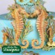 Ιππόκαμποι  φόρμα σιλικόνης - Seahorses - της Katy Sue