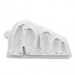 Πιγκουίνοι Οικογένεια 5 Τεμ. Καλούπι σιλικόνης - της Katy Sue