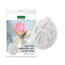 Πλεκτό πουλόβερ, καπέλο & γάντια Καλούπι σιλικόνης - της Katy Sue