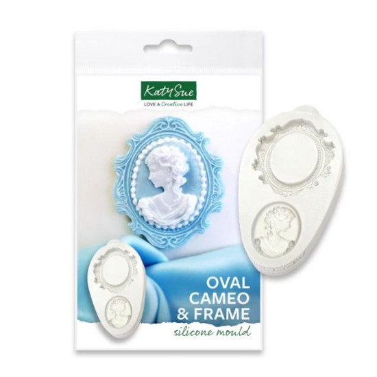 Καλούπι Σιλικόνης Katy Sue μινι Κορνίζα Οβαλ Καμεο 2 της Katy Sue