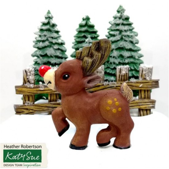 Τάρανδος Καλούπι Σιλικόνης - Reindeer Molud - της Katy Sue