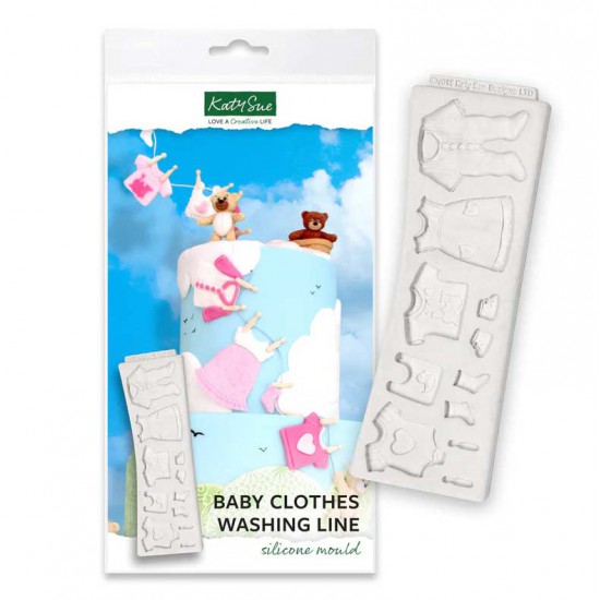 Καλούπι Αποτύπωσης - Μωρουδιακά Ρουχαλάκια (Baby Clothes Washing Line) της Katy Sue