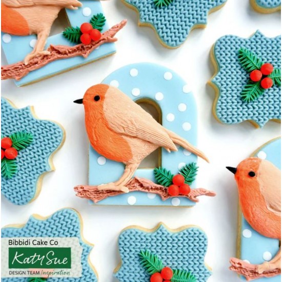 Κοκκινολαίμης - Robin - Καλούπι σιλικόνης της Katy Sue