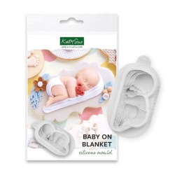 Μωρό με κουβέρτα καλούπι σιλικόνης - Baby on Blanket Molud - της Katy Sue