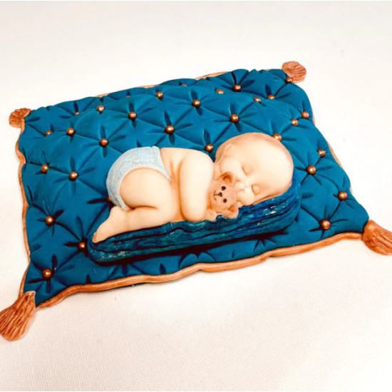 Μωρό με κουβέρτα καλούπι σιλικόνης - Baby on Blanket Molud - της Katy Sue