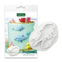 Δελφίνια - καλούπι σιλικόνης - Dolphins - της Katy Sue