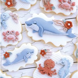 Δελφίνια - καλούπι σιλικόνης - Dolphins - της Katy Sue