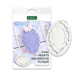 Οβάλ Πλακέτα Καρδιές Καλούπι Σιλικόνης -  της Katy Sue (Oval Hearts)