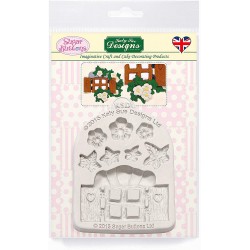 Μαγεμένο παράθυρο & λουλούδια - Καλούπι Σιλικόνης της Katy Sue (Enchanted Window & Flowers)