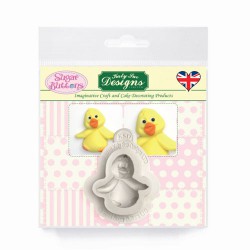 Μικρό Κοτοπουλάκι Καλούπι σιλικόνης - Baby Chick Button - της Katy Sue