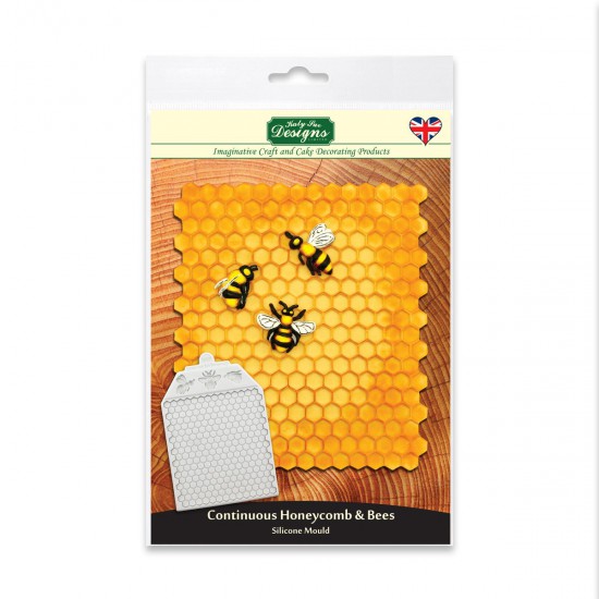 Κηρήθρα και Μέλισσες - Συνεχόμενο Καλούπι Σιλικόνης - της Katy Sue