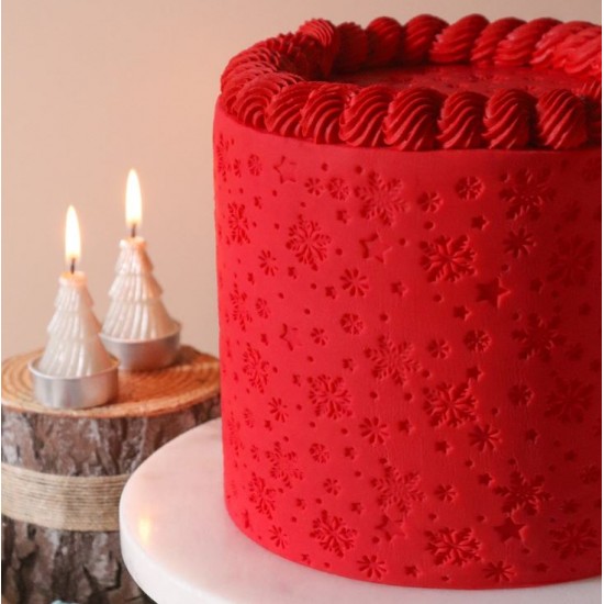 Snowy Nights - Χριστουγεννιάτικο ανάγλυφο καλούπι σιλικόνης